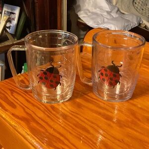 Tervis Ladybug Glass Mugs - Red and Black